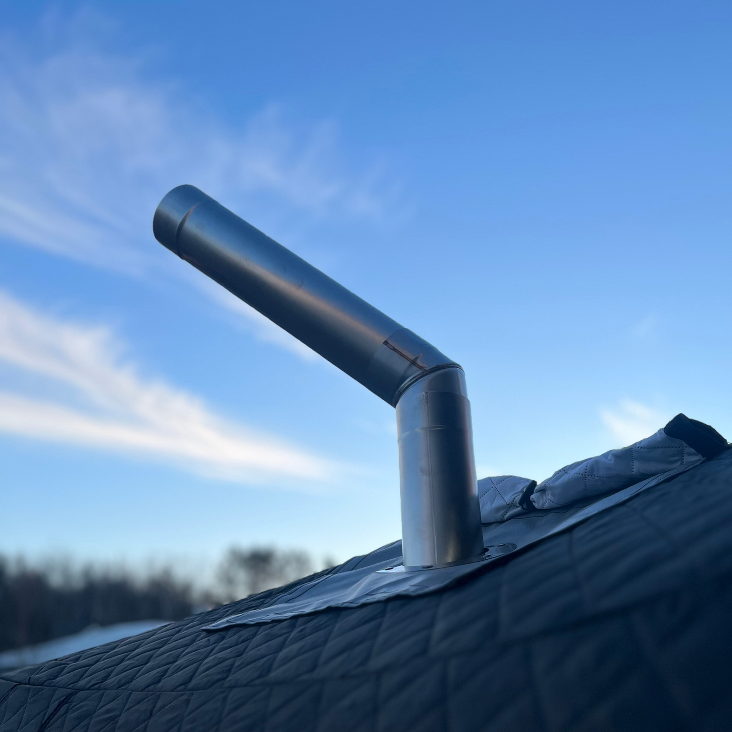 Angled Stove Chimney Pipe - 45 Degree Angle - 4”