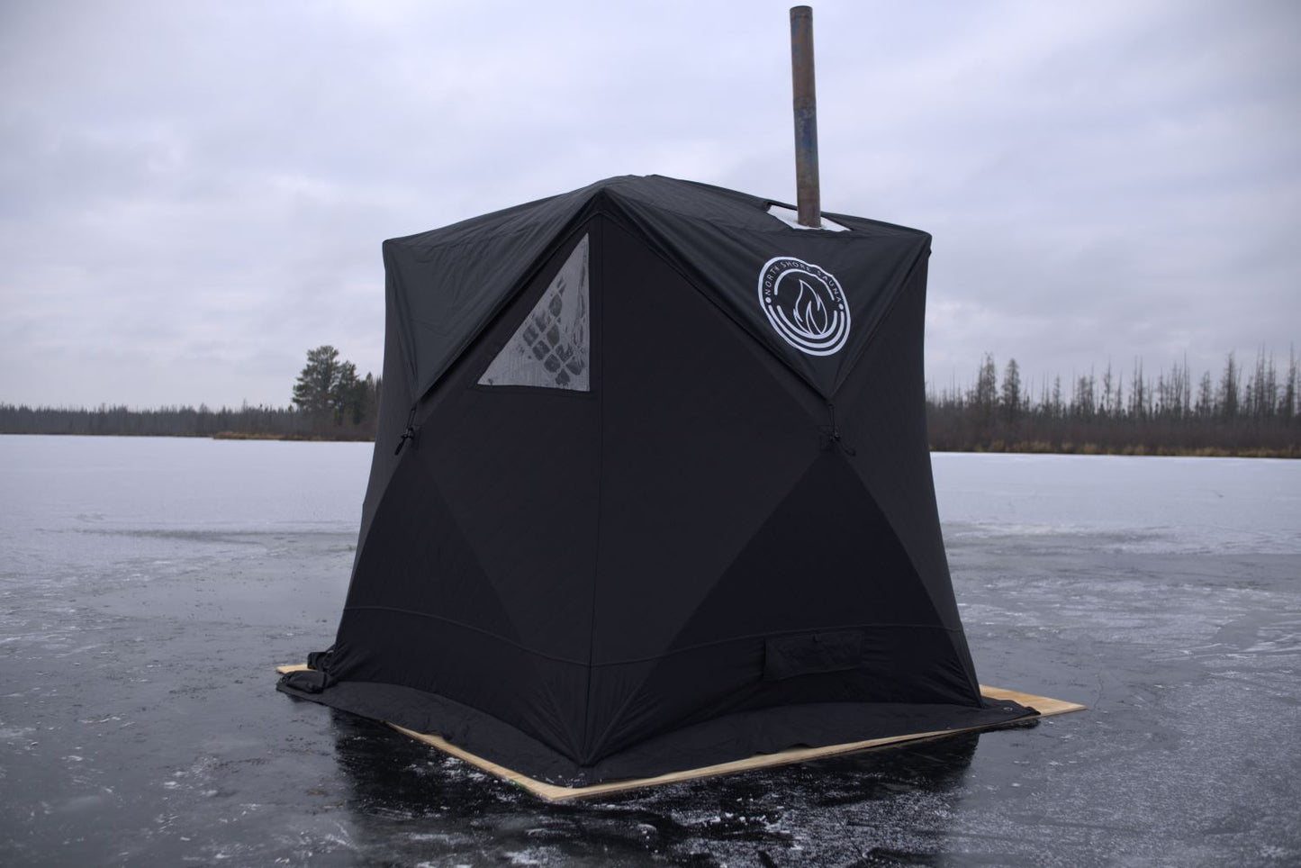 Nova 4 tent sauna rain cover attached