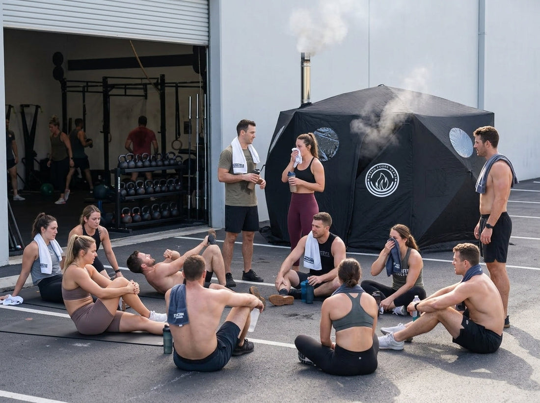 fitness class using north shore sauna