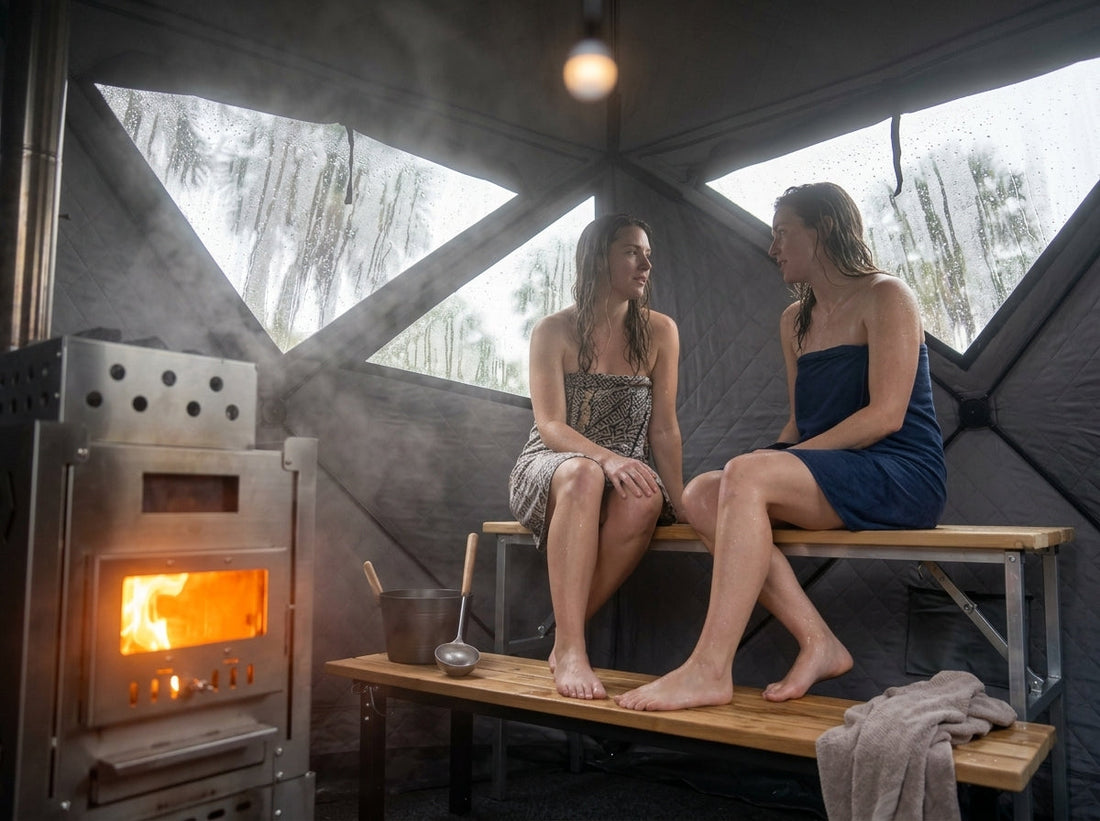 people enjoying a North Shore Sauna