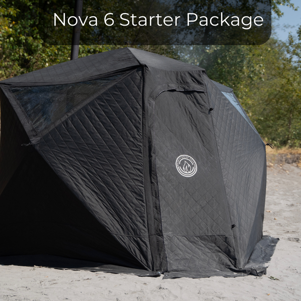 Portable Sauna Tent - 6 People - Starter Package - North Shore Sauna