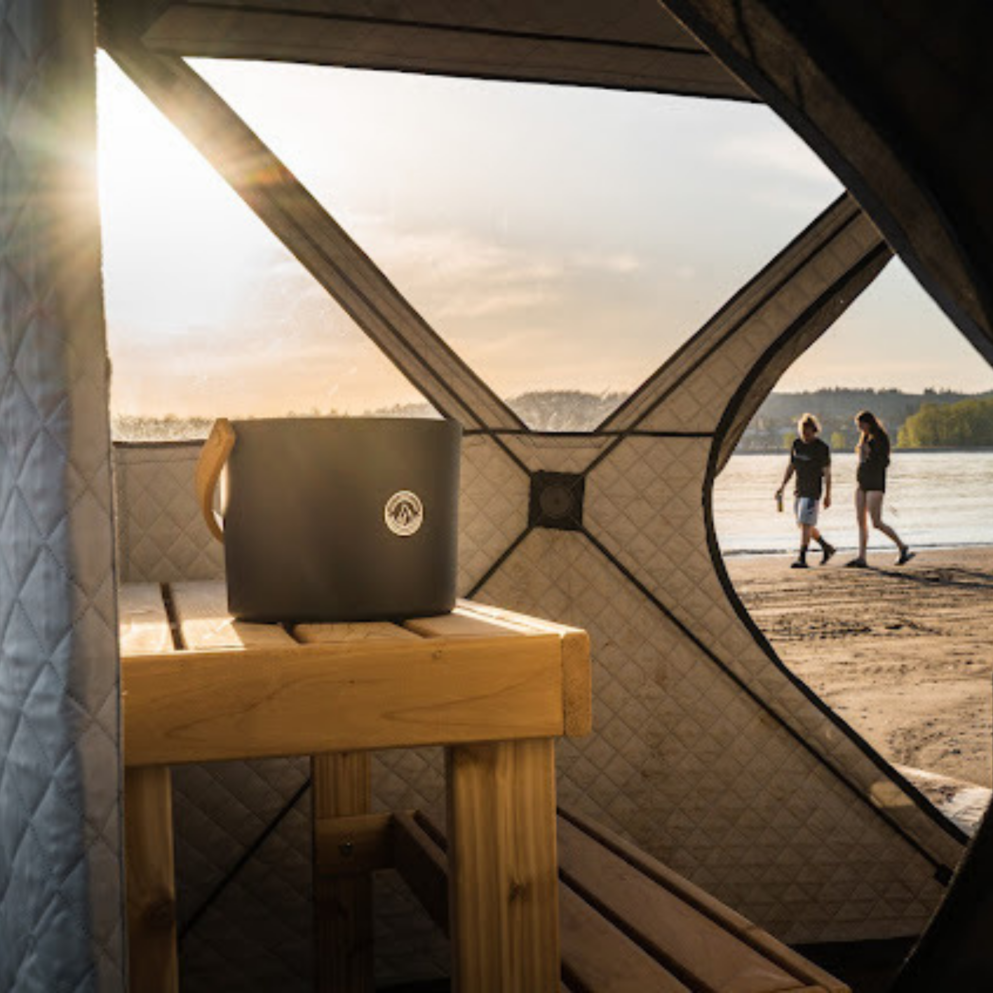 Portable Outdoor Sauna Tent - Prism Tent - 4 Person - Premium Package